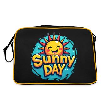 Sunny Day Sun Summer Holiday - Retro Bag - black/gold - Back