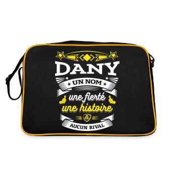 DANY UN NOM UNE FIERTÉ AUCUN RIVAL - Sac Retro - noir/or - Dos