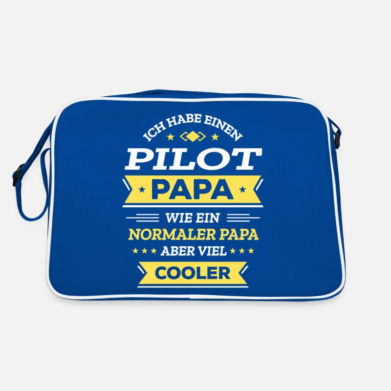PILOT PAPA COOL, HELD, FLUG, ABENTEUER, STIL Retro Tasche