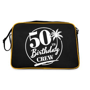 50e anniversaire Crew Chemise d’anniversaire drôle - Sac Retro - noir/or - Dos
