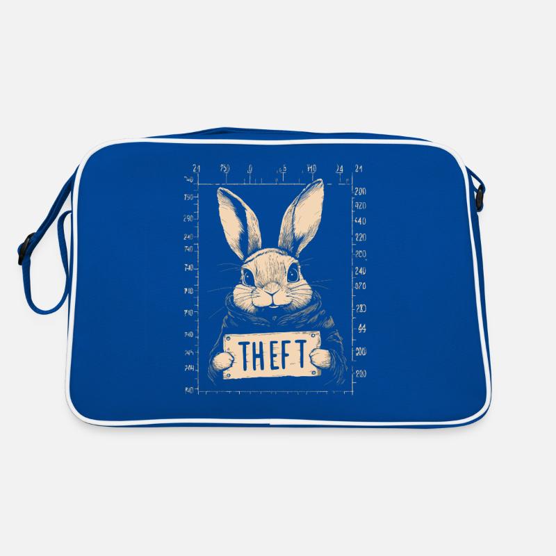Bunny Egg Thief Easter Bunny Mugshot Police Photo Easter Retro Bag