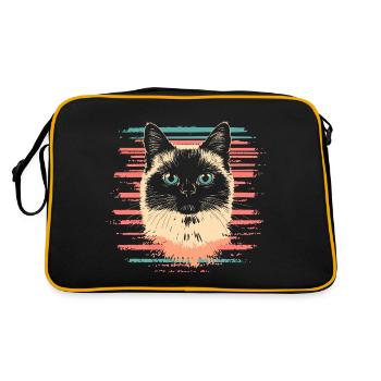 Chat Birman Vintage - Sac Retro - noir/or - Dos