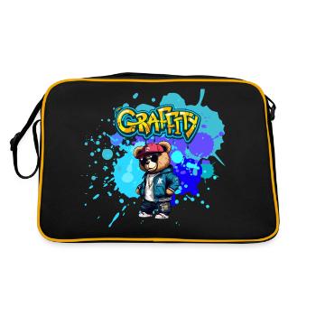 Nounours Graffiti - Sac Retro - noir/or - Dos
