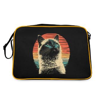 Burma Cat Vintage - Retro Bag - black/gold - Back