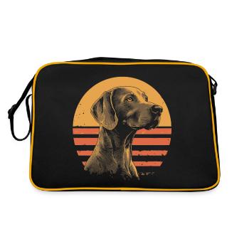 Braque de Weimar Vintage - Sac Retro - noir/or - Dos