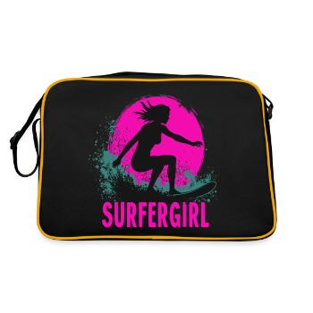 Surfeur Fille Surfeur Surf Surf Surfeur - Sac Retro - noir/or - Dos