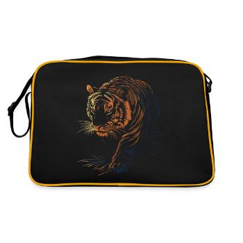 Silhouette de tigre - Sac Retro - noir/or - Dos