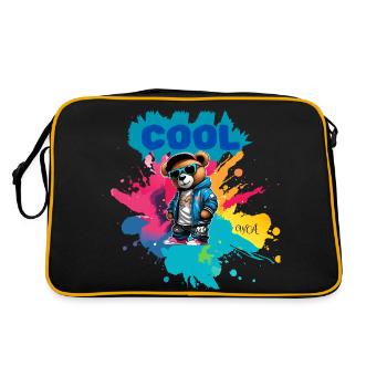 Nounours COOL - Sac Retro - noir/or - Dos
