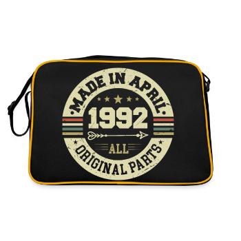 Birthday april 1992 - 33rd birthday gift - Retro Bag - black/gold - Back