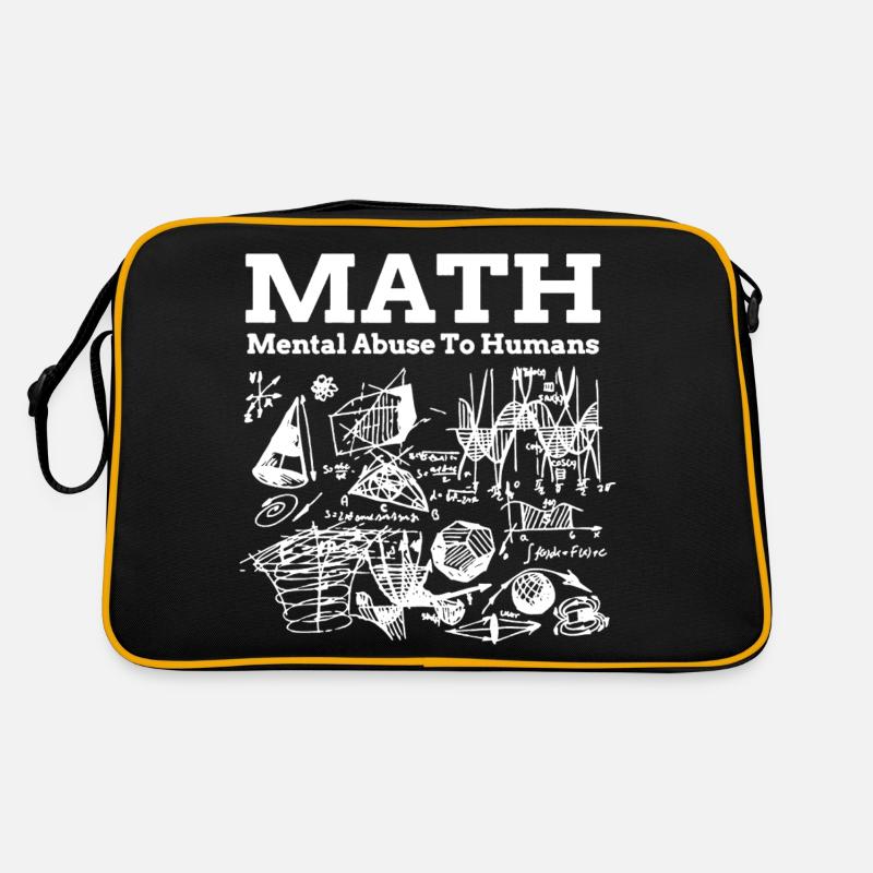 Math Mental Abuse to Humans - Retro Bag - black/gold