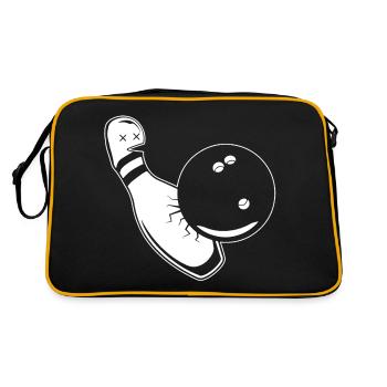 I Love Playing Bowling - Retro Bag - black/gold - Back