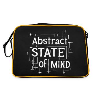Abstract State of Mind Quote - Retro Bag - black/gold - Back