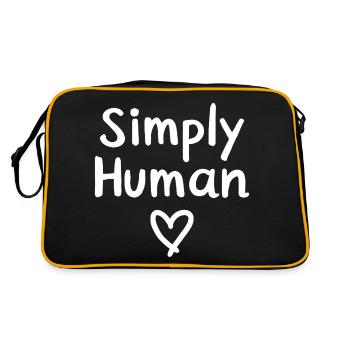 Simply Human Heart Humanity - Retro Bag - black/gold - Back
