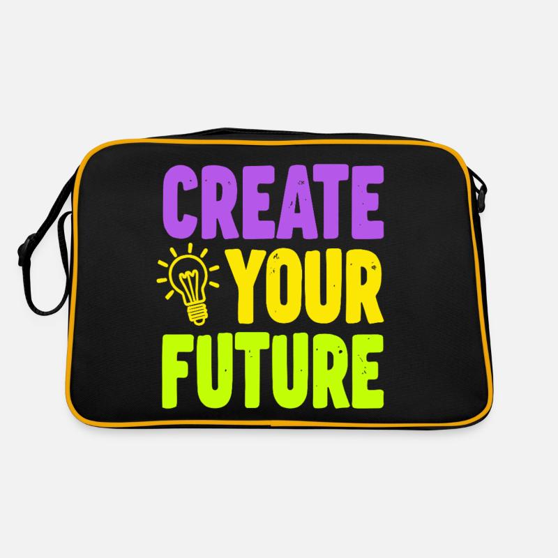 Create Your Future Glühbirne Retro Tasche