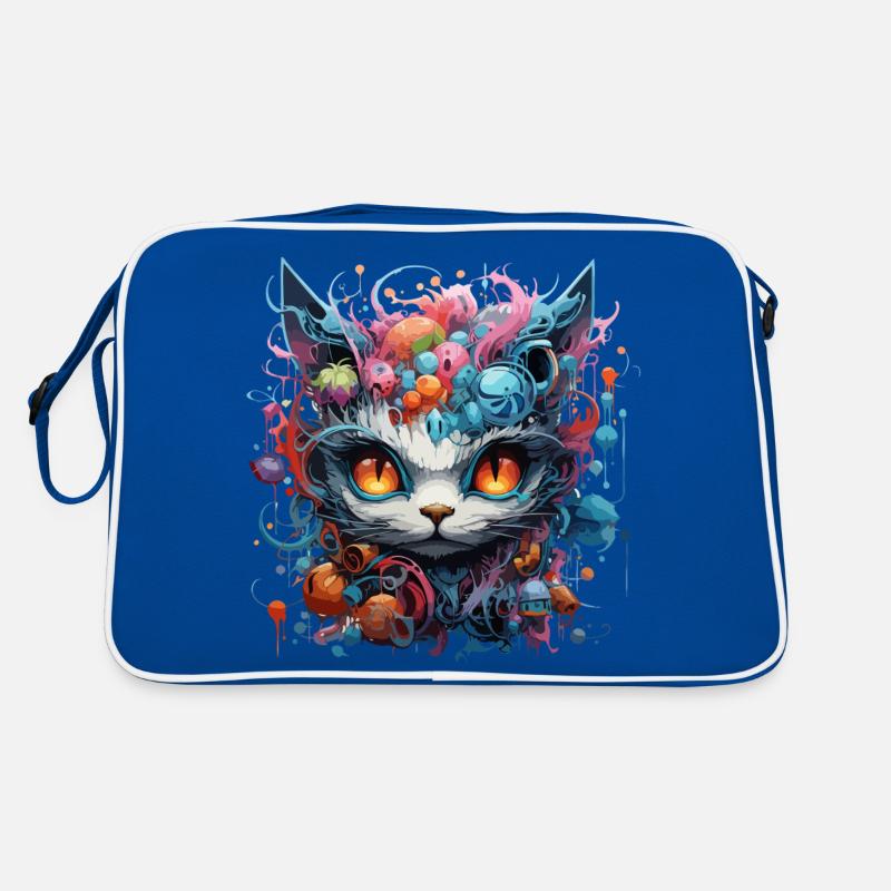 Farbenkatze Retro Tasche