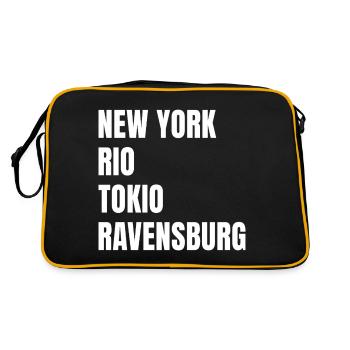 New York Rio Tokyo Ravensburg - Sac Retro - noir/or - Dos