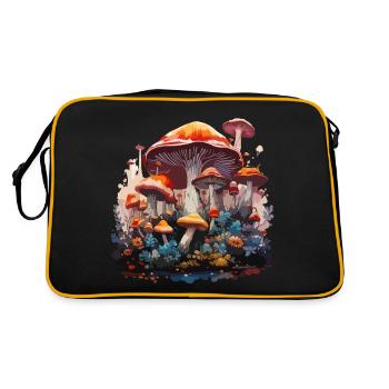 Mushroom Dream - Retro Bag - black/gold - Back