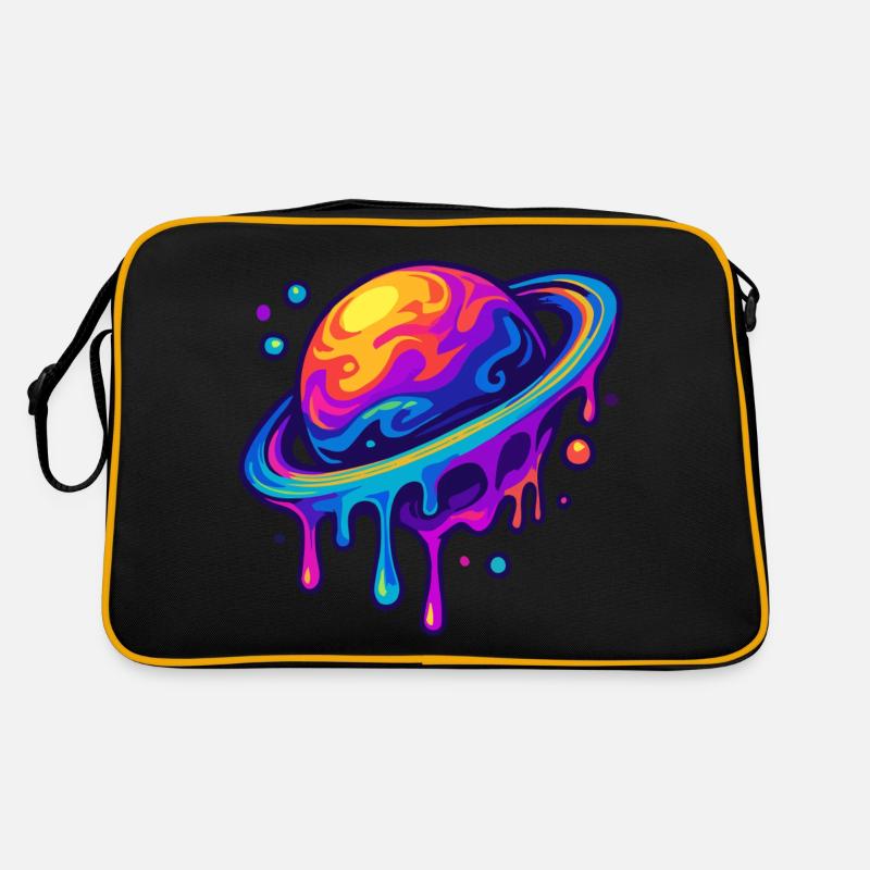 Neon Saturn Retro Tasche
