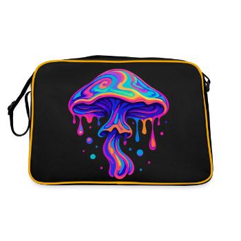 Neon Mushroom - Retro Bag - black/gold - Back