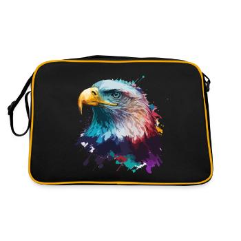 Aigle éclaboussant - Sac Retro - noir/or - Dos