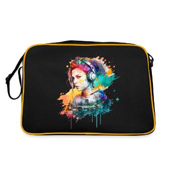 Couleur DJane - Sac Retro - noir/or - Dos