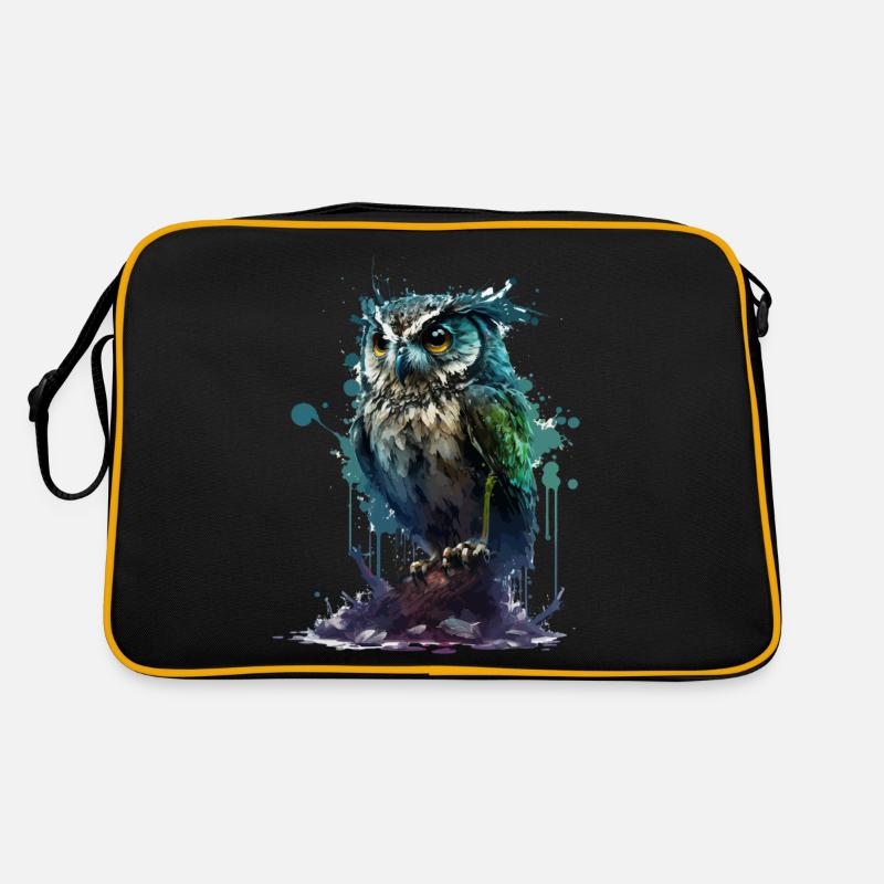 Tropfen Eule Retro Tasche