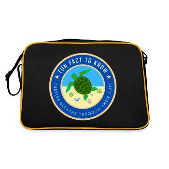 Fun Fact about Turtles - Retro Bag - black/gold - Back