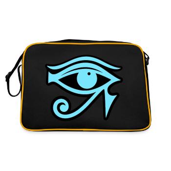Symbole de l’œil d’Horus en Égypte - Sac Retro - noir/or - Dos