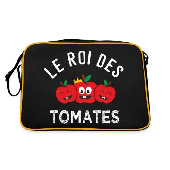 jardinier jardin cadeau homme roi des tomates - Sac Retro - noir/or - Dos
