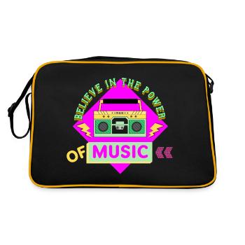 Believe In The Power Of Music - Retro Bag - black/gold - Back
