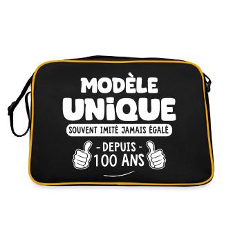 anniversaire 100 ans modèle unique depuis 100 ans - Sac Retro - noir/or - Dos