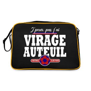 Virage Auteuil Paris football supporter club - Sac Retro - noir/or - Dos