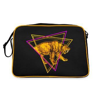 Tigre à dents de sabre - Sac Retro - noir/or - Dos
