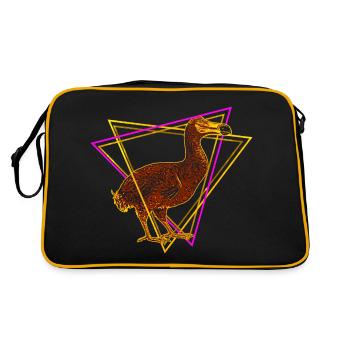Dodo - extinct flightless bird - Retro Bag - black/gold - Back
