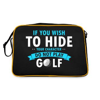 If You Wish To Hide Your Character Don't Play Golf - Retro Bag - black/gold - Back
