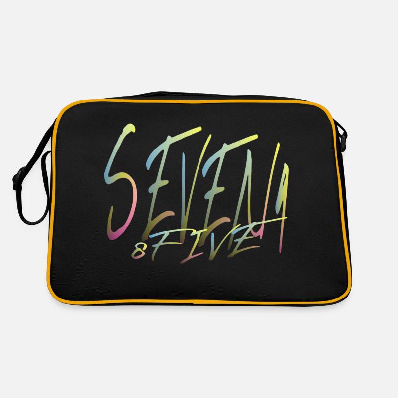 Seven4 8Five - Retro Tasche - Schwarz/Gold