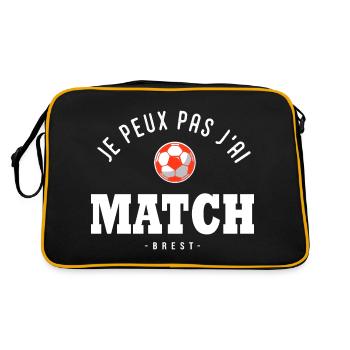 Je peux pas j ai Match football Brest - Sac Retro - noir/or - Dos