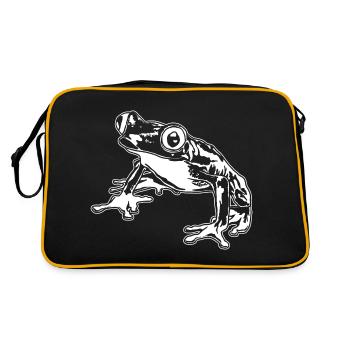 Tree Frog Graphic Aquatic Amphibian Frog Lovers - Retro Bag - black/gold - Back