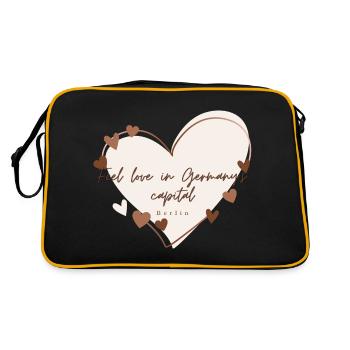 J’aime avec le cœur Berlin - Sac Retro - noir/or - Dos