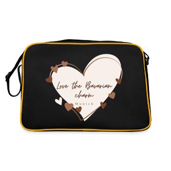 Love the Bavarian charm - Retro Bag - black/gold - Back
