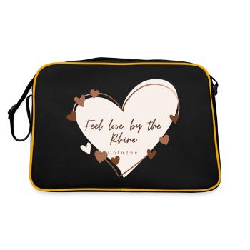 J’aime avec l’eau de Cologne du cœur - Sac Retro - noir/or - Dos