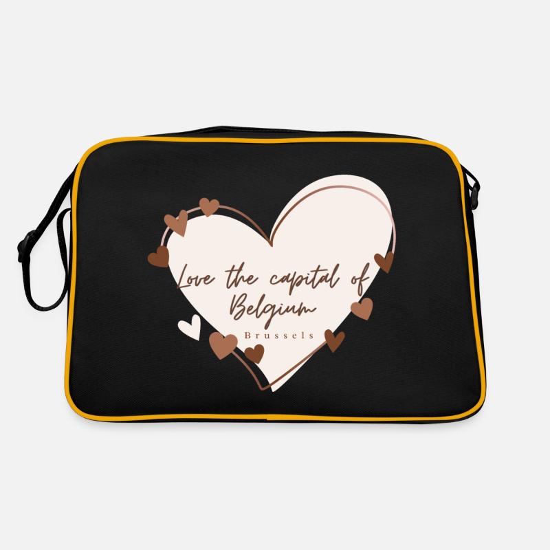 Ich liebe mit Herz Brüssel Retro Tasche