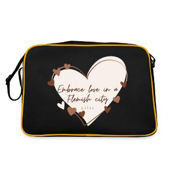 Embrassez l’amour dans une ville flamande - Sac Retro - noir/or - Dos