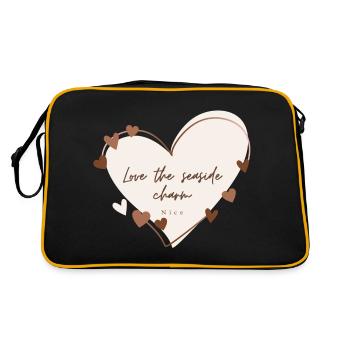 Love the seaside charm - Retro Bag - black/gold - Back