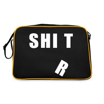 Shirt shit shit t-shirt gift idea - Retro Bag - black/gold - Back