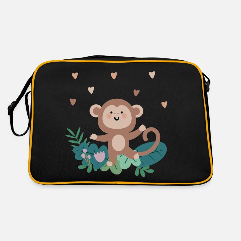 Dancing monkey in the jungle | Boho Safari Tour Retro Bag