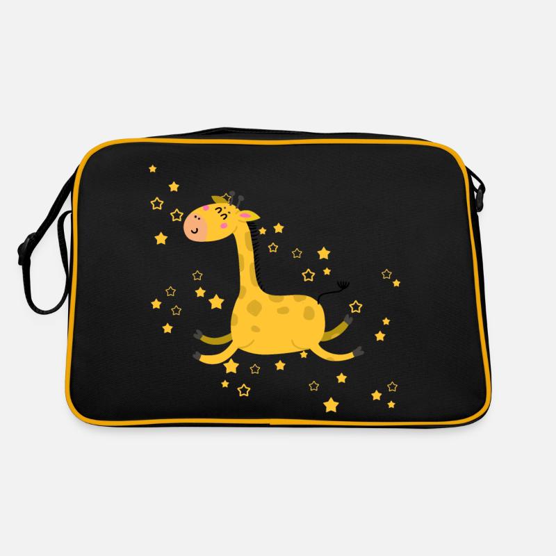 Giraffe mit Sternen | Modern | Boho-Style Kinder Retro Tasche