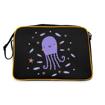 Poulpes, poissons et étoiles de mer | Aquarium | Boho - Sac Retro - noir/or - Dos
