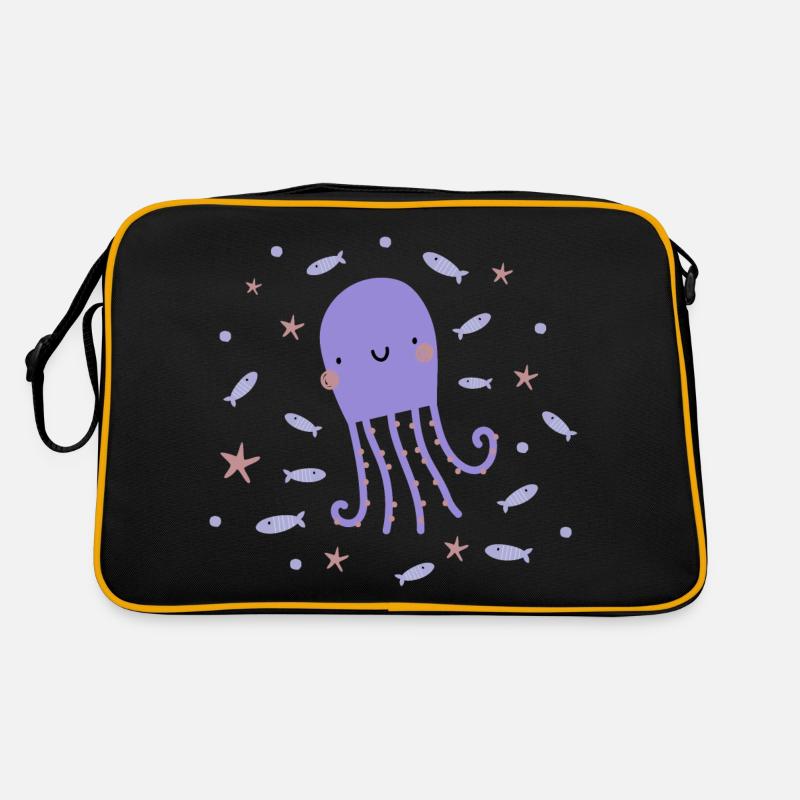 Octopus, fish and starfish | Aquarium | Boho Retro Bag