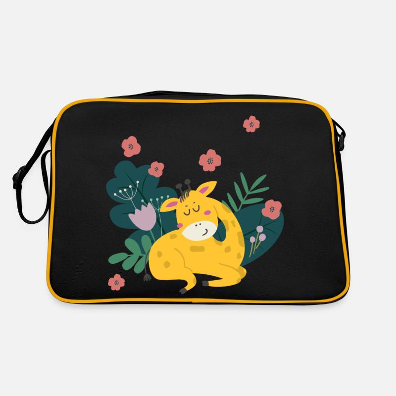 Giraffe in the Jungle | Boho style for kids Retro Bag
